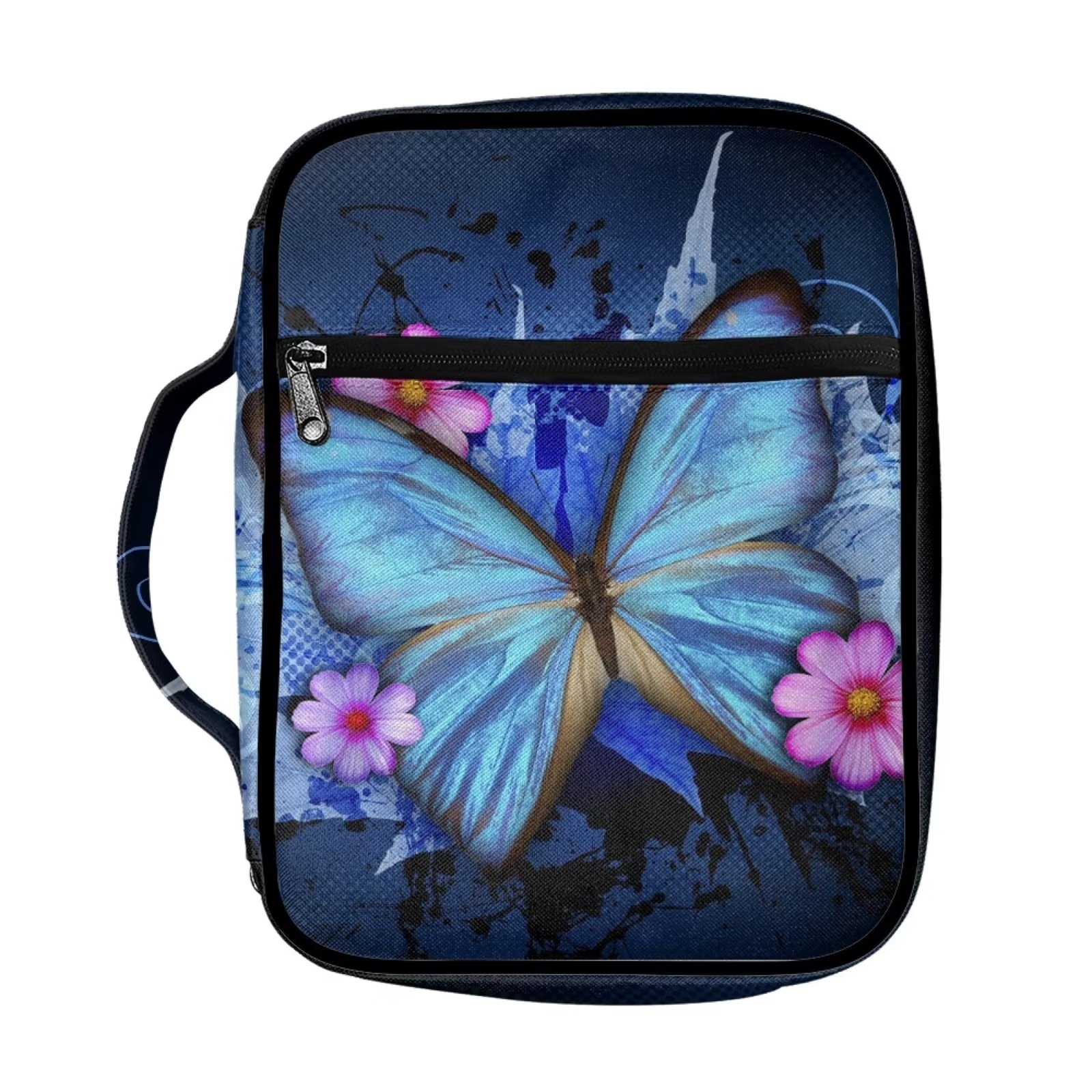 FKELYI Floral Butterfly Bible Cover Casual Bible Bags for Women