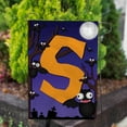 thumbnail image 3 of America Forever Monogram Halloween Bat Garden Flag 12.5 x 18 inches Letter S Double Sided Small Flags for Outside, Holiday Party Yard Outdoor Halloween Horror Nights Flag, 3 of 7