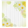 thumbnail image 3 of Ambesonne Flower Shower Curtain, Daisies Sun Like Art Print, 69"Wx84"L, White and Yellow, 3 of 3