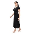 thumbnail image 2 of Vestido envolvente de terciopelo Roman Fashion /Juvenil, 3836 (Negro) negro M, 2 of 6