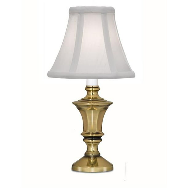 Electric Burnished Brass Candle Lamp, Stiffel Crystal Table Lamps