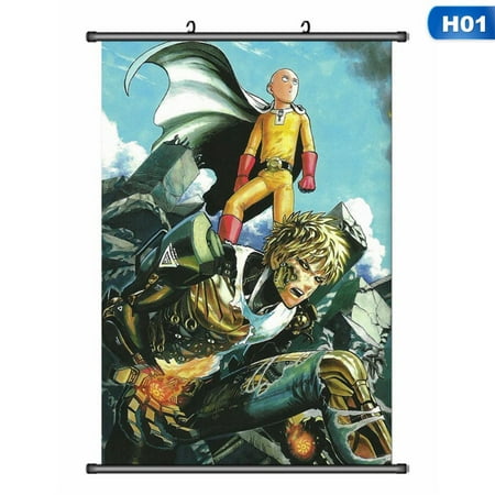 Us Decorations Fancyleo Anime【ONE PUNCH-MAN】Wall Poster Canvas Scroll Painting Home Wall Decoration US ()