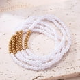 thumbnail image 5 of Gold Beaded Bracelets for Women, 18K Gold Plated Stackable Stretch Bead Ball bracelet Set Jewelry Gifts for Women Teen Girls, 5 of 5
