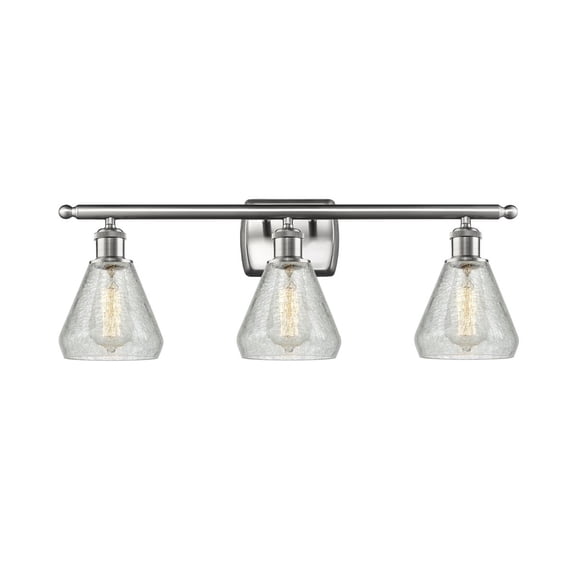 Innovations 3-LT LED Conesus 26" Bathroom Fixture - Brushed Satin Nickel - 516-3W-SN-G275-LED