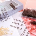 thumbnail image 3 of U Shaped Hair Pins,200Pcs 2.4Inches Hair Pins for Buns Hair Bun Pins Bun Hair Pins With Storage Box for Women Girls and Hairdressing Salon (Brown), 3 of 5