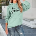 thumbnail image 2 of Tiweut Women Christian Hoodies Love Like Jesus Hoodie Christian Sweatshirts for Women Faith God Religious Oversized Tops,Mint Green,L, 2 of 5