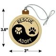 thumbnail image 6 of Rescue Adopt Yin Yang Paw Prints Dogs Cats Wood Christmas Tree Holiday Ornament, 6 of 6