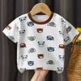 thumbnail image 2 of Kogui Toddler Shirt Toddler Boy Shirts Summer Short Sleeve T-Shirts Cotton Casual Graphic Crewneck Top Tees 6 8 Months (Brown,6-8 Months), 2 of 8
