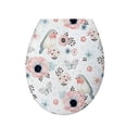 thumbnail image 1 of 1PC 18 Inches Thickening Printed Toilet Lid U-shaped Toilet Seat Cover Universal Plastic Toilet Lid Creative Patterns Toilet Seat Ring for Home Toilet, 1 of 3