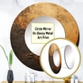 thumbnail image 3 of Designart "Moon'S Bronze Beam" Moon Rund Mirror For Wall Decor - Large Gold Round Printed Mirror -Astronomy Round Living Room Mirror - 29" x 29", 3 of 6