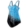 thumbnail image 1 of Maillot de Bain une-Pièce Sans Manches à Col en V pour Femmes, Grande Taille, Bikini à Strass, 1 of 6