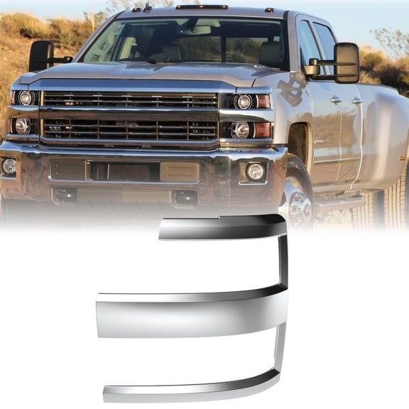 Headlight Chrome Trim Bezel for 2015 2016 2017 2018 2019 Chevy Silverado 2500 HD/ 3500 HD,Only Left Driver Side