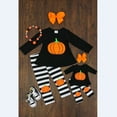 thumbnail image 5 of Ensemble de Tenues 2PCS Bébé Bébé Halloween Tenues T-Shirt + Pantalon Rayé, 5 of 5