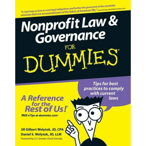 Pre-Owned Nonprofit Law and Governance for Dummies (Paperback) 0470087897 9780470087893