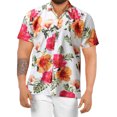 thumbnail image 1 of Camisa hawaiana para hombre, informal, holgada, playera, con solapa y botones Pompotops  oipoqjl44636, 1 of 7