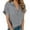 #Gray, variant on DPTALR George Women's 2025 Spring/Summer Short Sleeve V-Neck Collared Button Down Trendy Shirts,Green,Size M