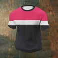 thumbnail image 2 of Mens Waffle Knit T Shirt Short Sleeve Color Block Tee Crew Neck Casual Summer Tops Lightweight Breathable Thermal Soft Stretch Athleisure Shirts Big and Tall, 2 of 6