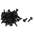 thumbnail image 1 of Tornillos autorroscantes de cabeza plana Phillips de zinc de 16 mm M3.5, color negro, 50 piezas, 1 of 1
