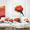 thumbnail image 4 of Designart Isolated Red Rose Watercolor Sketch - Floral Throw Pillow - 18x18, 4 of 5