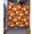 thumbnail image 3 of Happy Halloween Cute Pumpkin Shower Curtain Set ，Waterproof Fabric Shower Curtains Gray Cat Ghost Orange Broom Bat Shower Curtains for Bathroom,Bathroom Decor 36"x72", 3 of 6