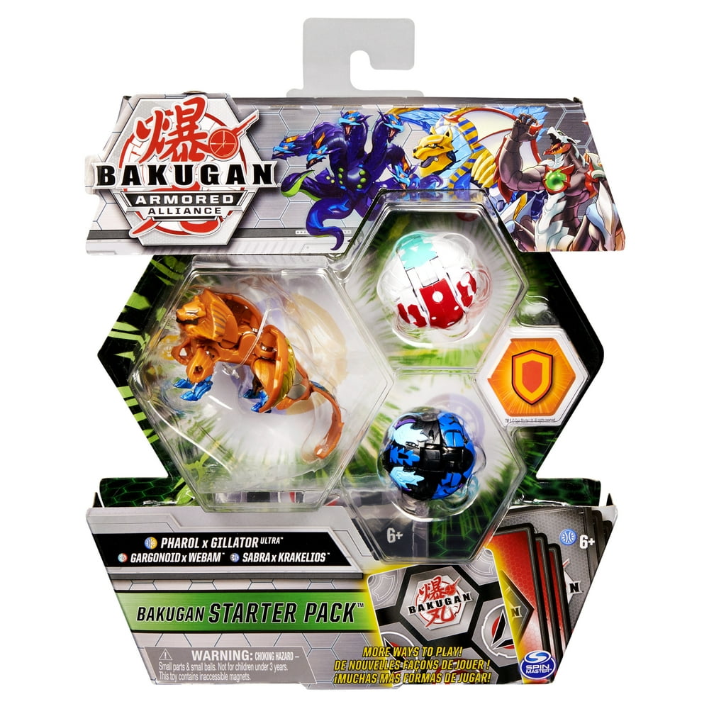 Bakugan Starter Pack 3Pack, Fused Pharol x Gillator Ultra, Armored Alliance Collectible Action
