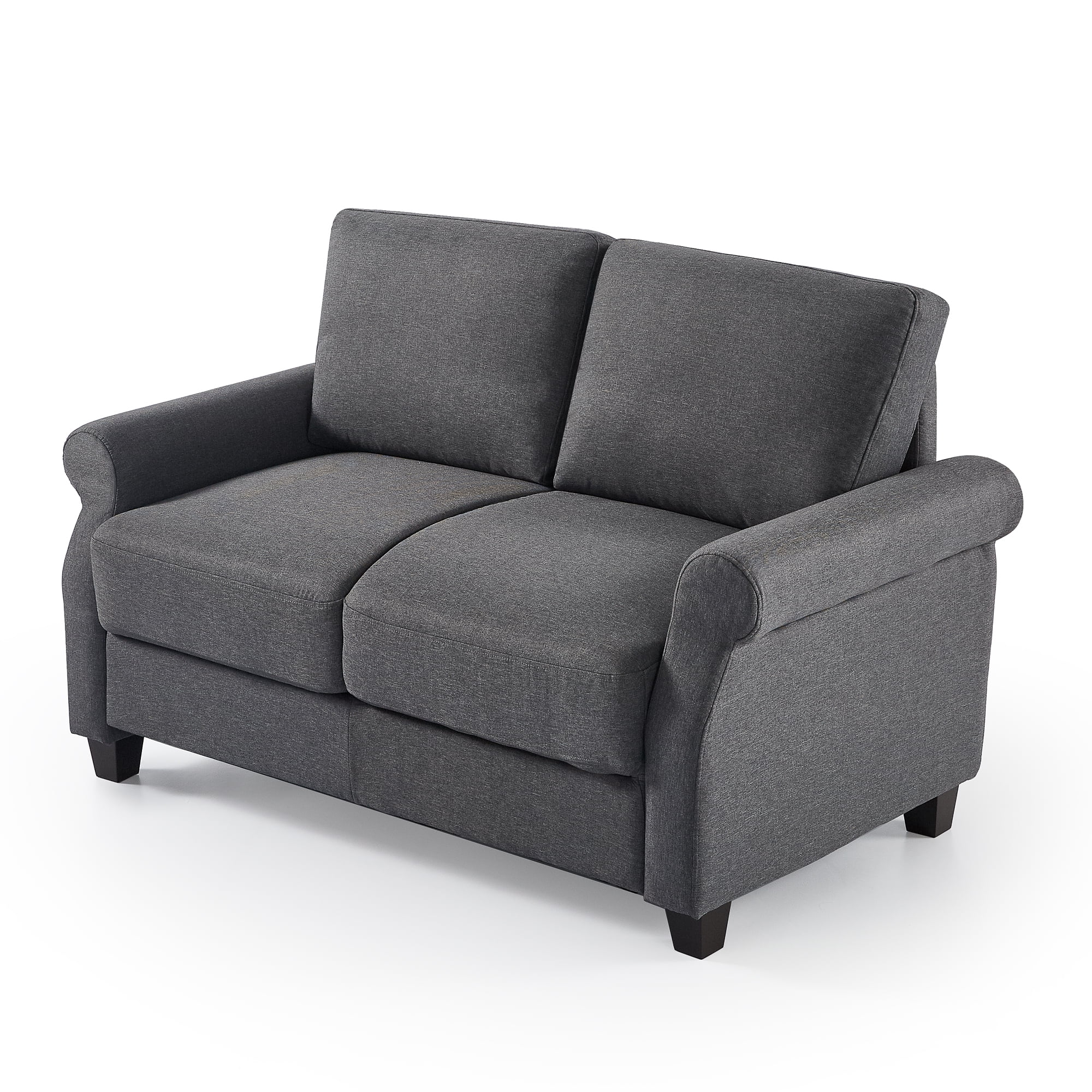Zinus 55" Josh 2-Seater Indoor Loveseat, Dark Grey