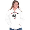 thumbnail image 4 of Love My Dog Cute Flirty Pet Owner Zip Hoodie Sweatshirt Women Brisco Brands L, 4 of 5