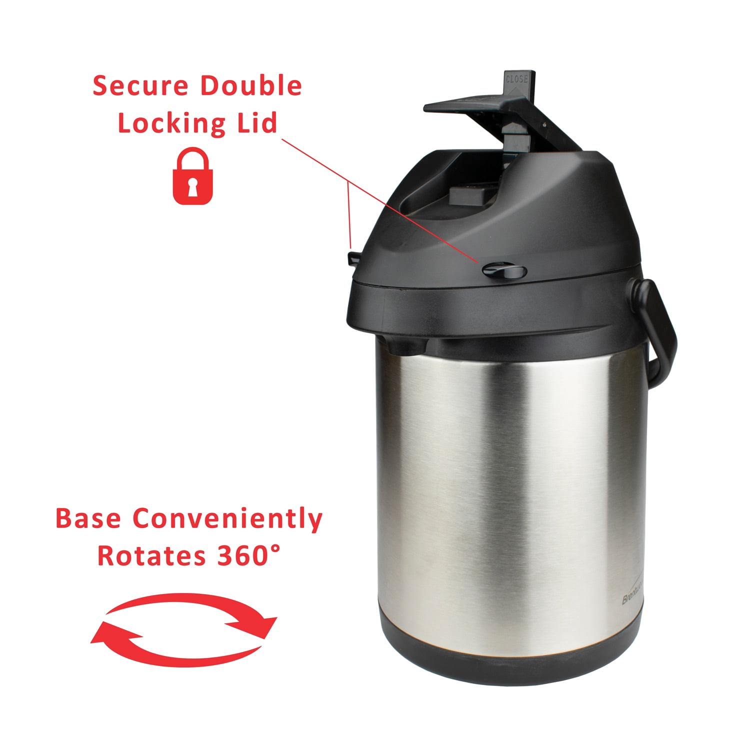 Brentwood Airpot Hot and Cold Drink Dispenser (2.5 L), CTSA-2500PT