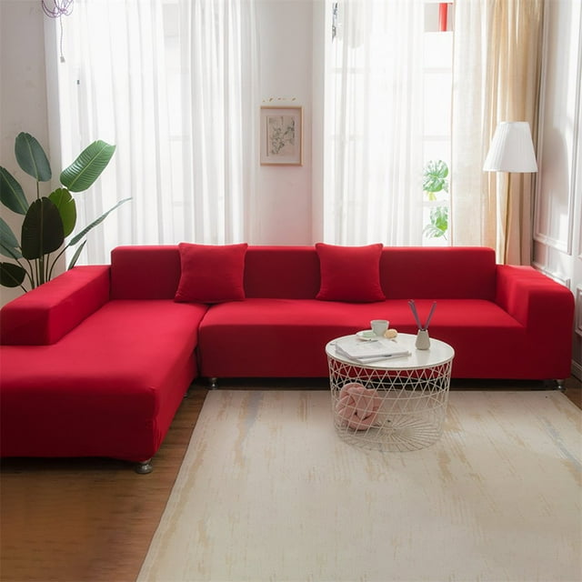CHOK 2024 Sofa Slipcover L Shape Gray Sofa Cover Sectional Couch Cover Spandex Non Slip with Elastic Bottom Furniture Protector Cover for for Home Decor 2+3seater