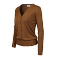 thumbnail image 3 of Made by Olivia Women's Classic Button Down Long Sleeve V-Neck Soft Knit Sweater Cardigan, 3 of 7