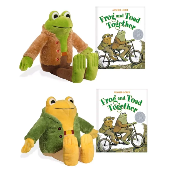 4pc BUNDLE- Arnold Lobel’s FROG & TOAD 13” & Book SET Plush Gift Soft Stuffed