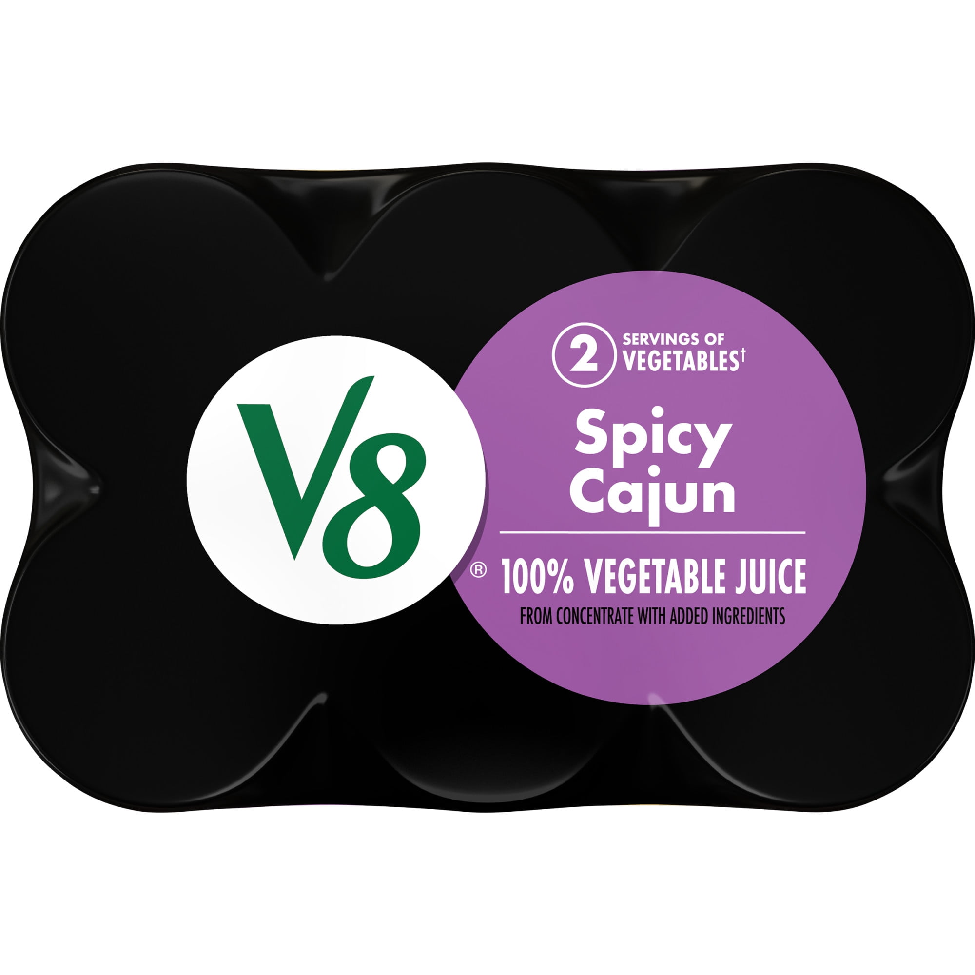 V8 Spicy Cajun 100% Vegetable Juice, 8 fl oz Can (6 Pack)