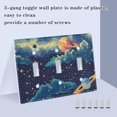 2 Gang Light Switch Cover Plate Space Pixel Style Wall Plate Decorate