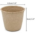 thumbnail image 5 of Biodegradable Pots, 50pcs Biodegradable Seedling Pot, Peat-free Fiber Pots, 5 of 5