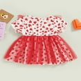 thumbnail image 4 of Robe à Manches Courtes Imprimé Cœur pour Fille pour la Saint-Valentin, 4 of 8
