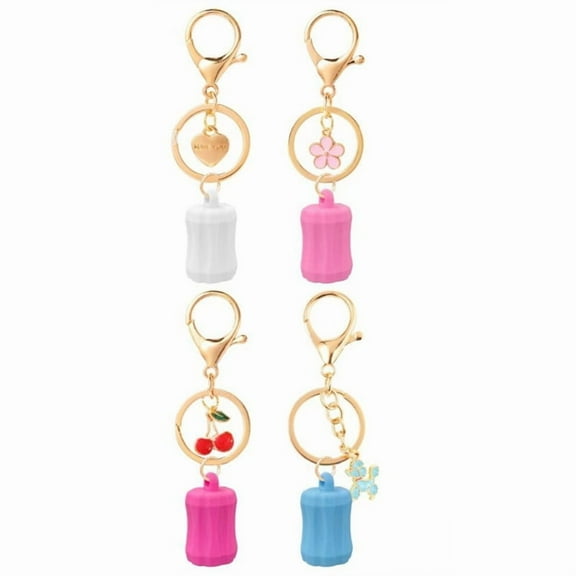Portable Clip On Lip Gloss Holder Keychain Silicone Mini lip Gloss Holder Keychain For Keys Backpacks Travel Essential