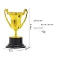 thumbnail image 5 of Trofeos de plástico de 6 piezas para niños, juego de trofeos de colores, copas de premio para fútbol, ​​premio de carnaval de béisbol, recuerdos de fiesta para niños y niñas, 5 of 5