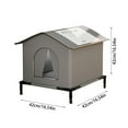 thumbnail image 2 of Large Outdoor Cat Shelter with Elevated Stand, Protective Nest for Stray Cats with Rain and Cold Prevention, Durable Design for Garden, Yard, or Patio Use, 2 of 2