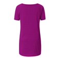 thumbnail image 5 of JUNWELL Tunique d'Été Grande Taille pour Femmes Col Rond Manches Courtes T-Shirts Longs Fluides Blouses en Solde Liquidation 2024, 5 of 5