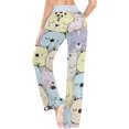 thumbnail image 5 of Women Pajama Pants Lounge Pants Long Stretch Comfy Sleepwear Cat Cartoon Anime Manga, 5 of 7