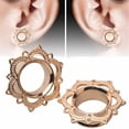 thumbnail image 2 of 1Pc Unisexe Lotus Fleur Bouchon d'Oreille Double Éruption Extenseur Piercing Bijoux, 2 of 8
