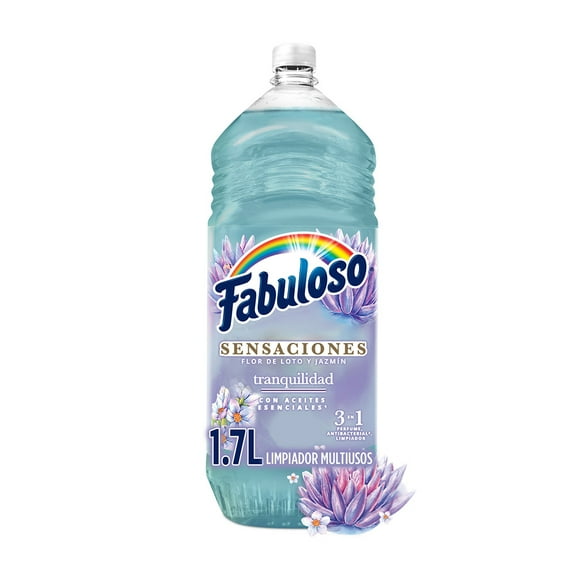 Limpiador Multiusos Líquido Fabuloso Sensaciones Tranquilidad Flor de Loto y Jazmín 1.7 L