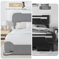 thumbnail image 6 of 4 EVER WINNER Queen Size Bed Frame, Boucle Upholstered Bed Frame with Headboard, No Box Spring Required, Easy Assembly, Light Gray, 6 of 8