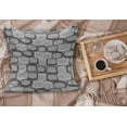 thumbnail image 2 of Abstract Fluffy Throw Pillow Cushion Cover, Stone Wall Doodle Drawing Style Cartoon Image Rustic Life Architecture Theme, Decorative Square Accent Pillow Case, 36" x 36", Grey Pale Grey, by Ambesonne, 2 of 5