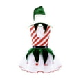 thumbnail image 3 of iiniim Kids Girls Christmas Ms.Santa Elf Costume Figure Ice Skating Ballet Leotard Dance Tutu Dress with Hat Size 4-16 Red 16, 3 of 7
