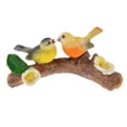 thumbnail image 1 of DOLITY 2Pcs Decoraitve Resin Bird Perching Branch with Iron Hoop, 3, 1 of 7