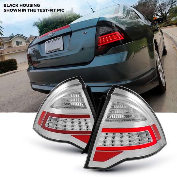Fit 2010 2011 2012 Ford Fusion Red Clear Full Led Drl Tube Tail