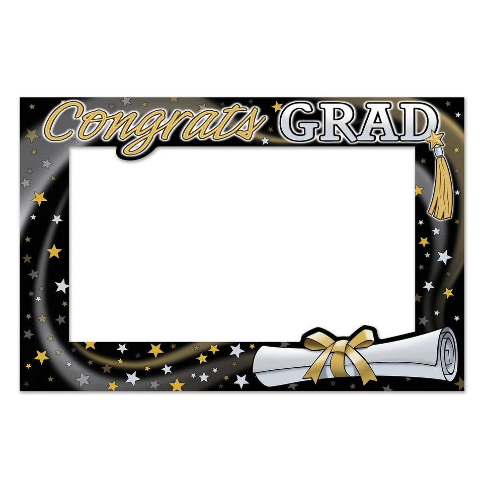 BUTTERFLY- 4 Piece Graduation Black Gold Party Decorations