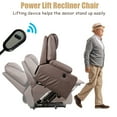 thumbnail image 6 of Costway Electric Recliner Chair Massage Sofa Leather w/ USB Charge Port Brown, 6 of 12