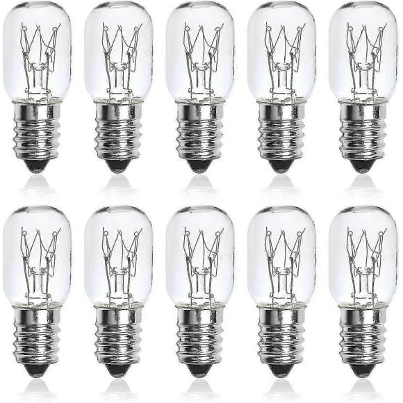 10-pack 25W Ses E14 Small Edison Screw Pygmy light Bulbs, Dimmable T22 Clear light Bulb Ugnslampa of the Himalayas Saltlampa the Lamp Unit the Lamp, the Comparative
